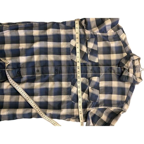 Vertx Shirt Men Medium Blue Plaid Button Up Tactical Guardian - Picture 3 of 5